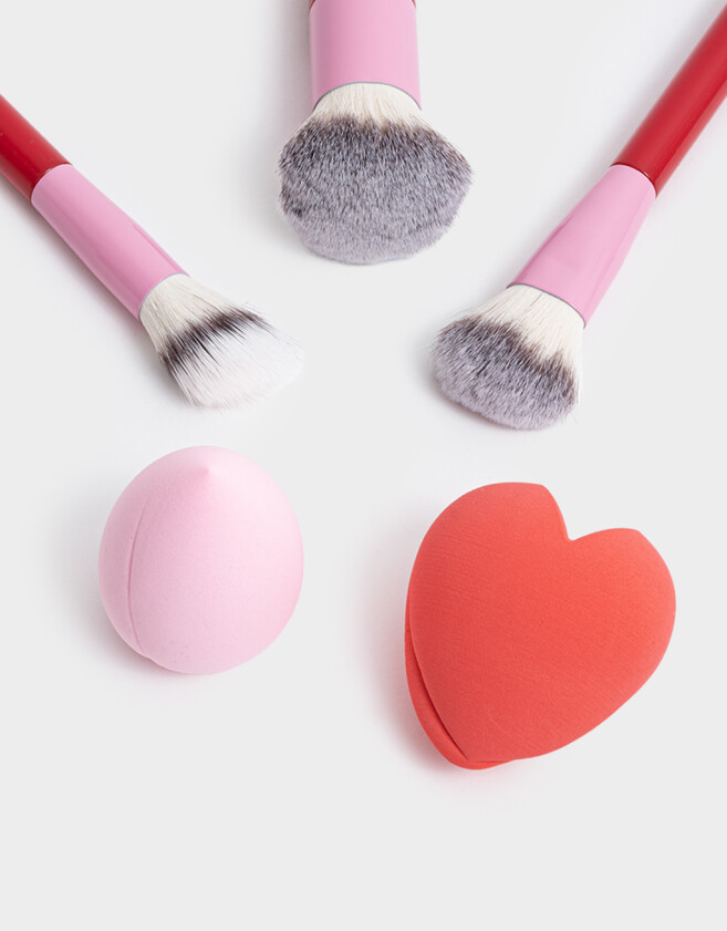 Brochas y Aplicadores Set de Brochas Set De Brochas De Maquillaje Con Esponjas - Combinacion Multicolor