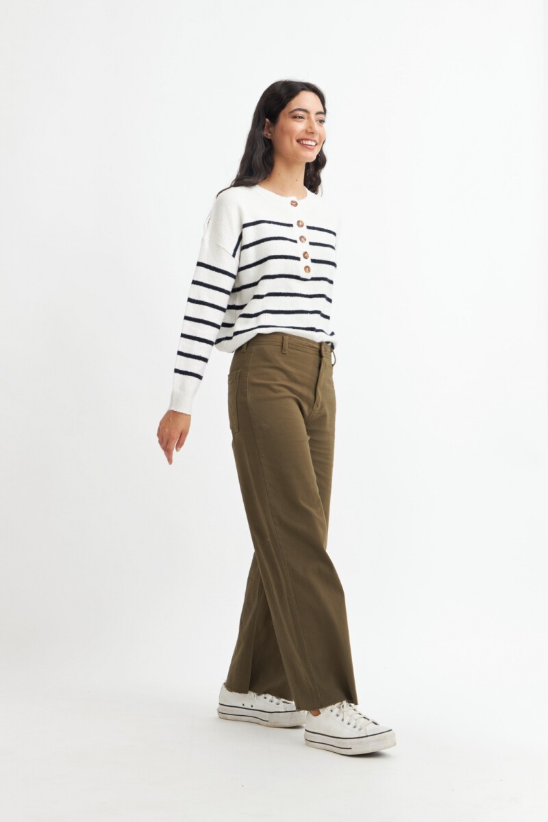 Pantalón Wide leg - Verde oliva 