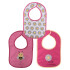 Set x3 baberos c velcro LORELLI rosa