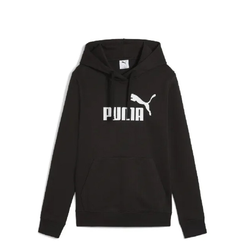 Canguros Puma Logo Hoodie W Femenino Negro - Blanco