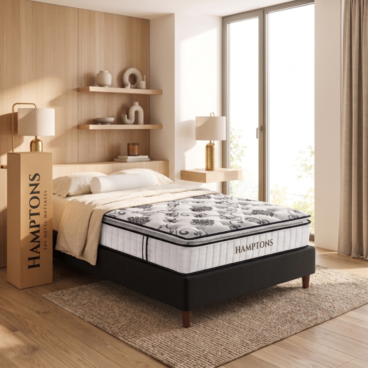 Sommier Plaza y Media HAMPTONS Hybrid Bronze 