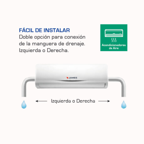 Aire Acondicionado JAMES 24000 BTU AAM-24 AU-FC On Off