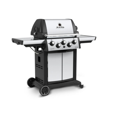 Barbacoa a gas Signet 390 con hornalla y spiedo Inox