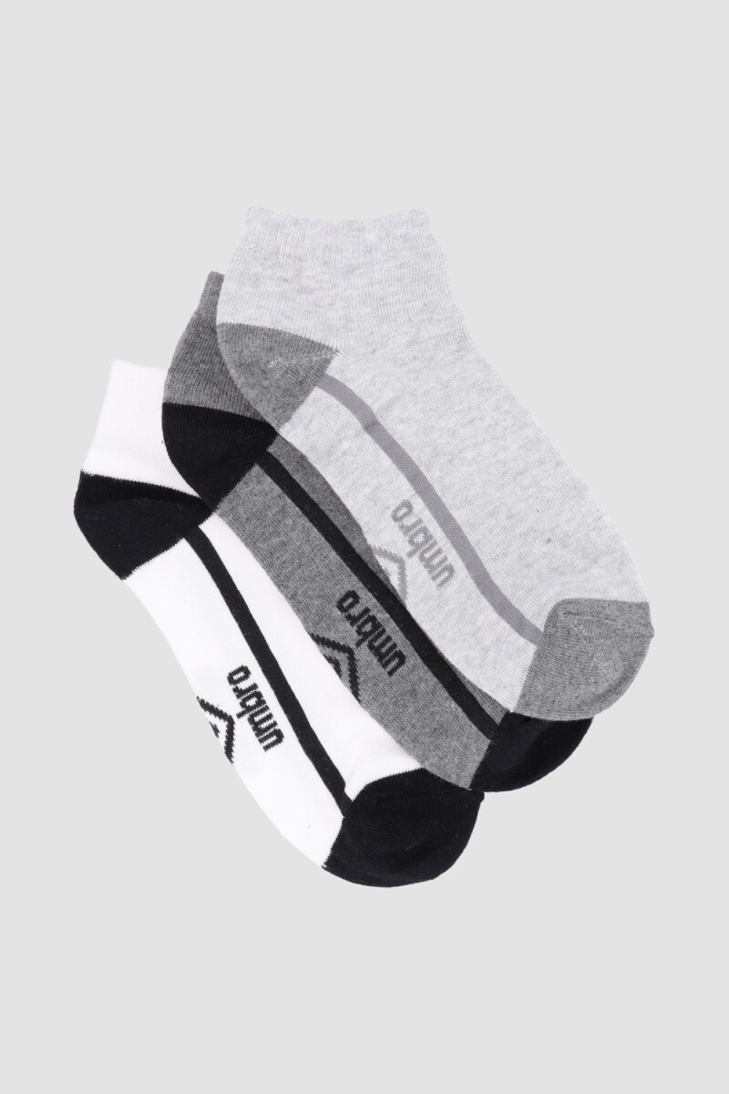 Pack x3 Media Corta Lisa Indiv. Umbro Hombre - 009 
