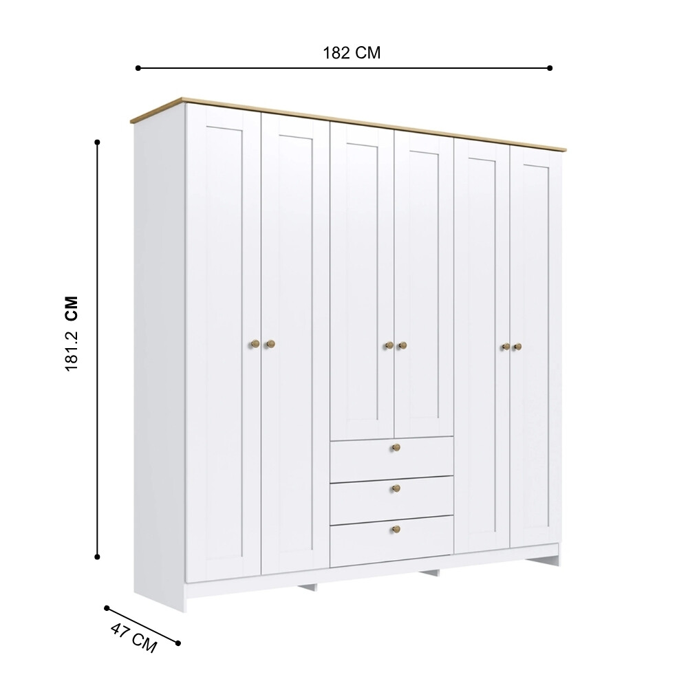 ROPERO 6 PUERTAS 3 CAJONES GUARDARROPA ARMARIO PLACARD CLOSET - LÍNEA AMERICANA ROPERO 6 PUERTAS 3 CAJONES GUARDARROPA ARMARIO PLACARD CLOSET - LÍNEA AMERICANA