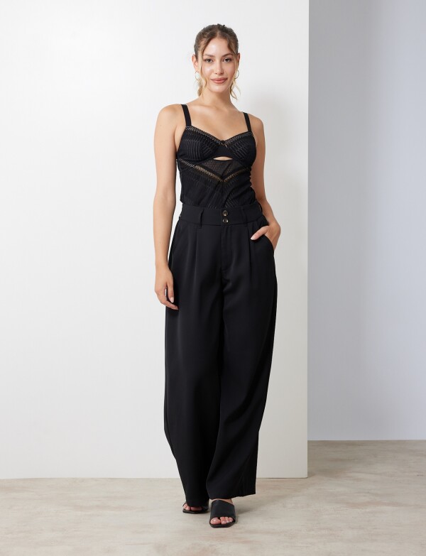 Pantalon Wide Leg NEGRO