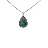 Dije Colgante Gota-Plata 925 Quemada-Piedra raiz de Calcedonia-CP3829 Conpiedra