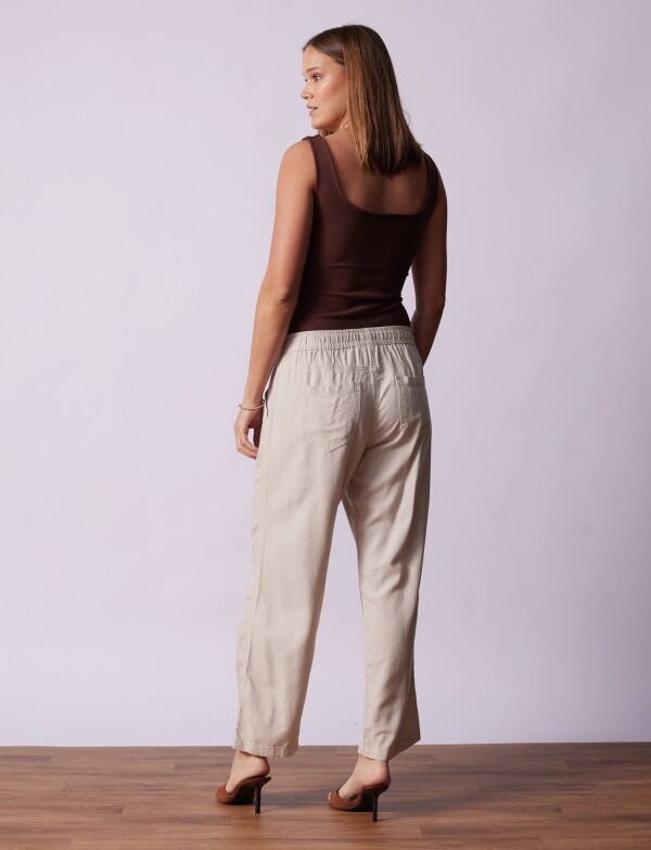 Pantalon Lino BEIGE