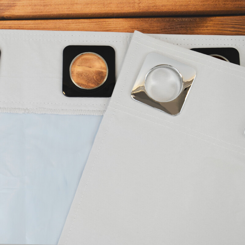 Cortina 100% Blackout set 4 paños 135 x 230 BLANCO