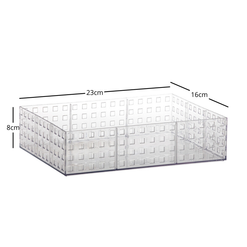 Caja organizadora acrilico apilable G TRANSPARENTE