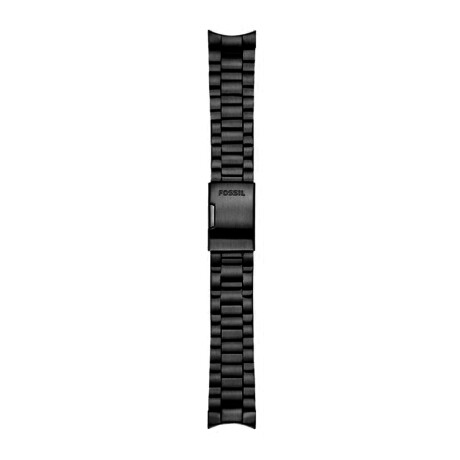 Correa Fossil Acero Negro 22MM 0