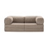 Sofá Sillón Cama ComboHome Teddy Premium 3 Cuerpos Corderoy Marrón 1