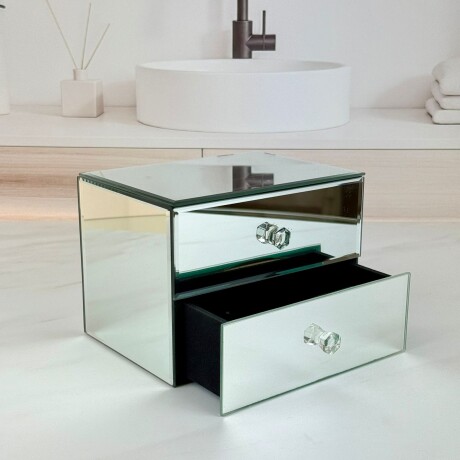 Joyero Box 2 Cajones Espejado Largo 16cm x Ancho 12cm x Alto 12cm Joyero Box 2 Cajones Espejado Largo 16cm x Ancho 12cm x Alto 12cm