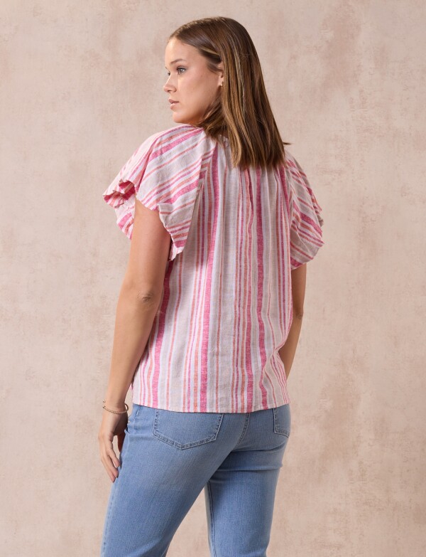 Blusa Lino Crochet MULTI/ROSA