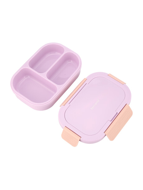 Tupper Pickbox Infantil Con Cubiertos Lila