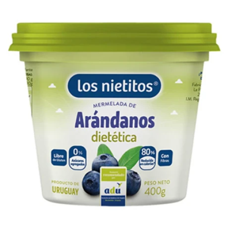 MERMELADA LOS NIETITOS 0% 400G ARANDANOS MERMELADA LOS NIETITOS 0% 400G ARANDANOS