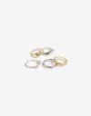 Sets Anillos Metal Set De Anillos Metal Biplating - Dorado
