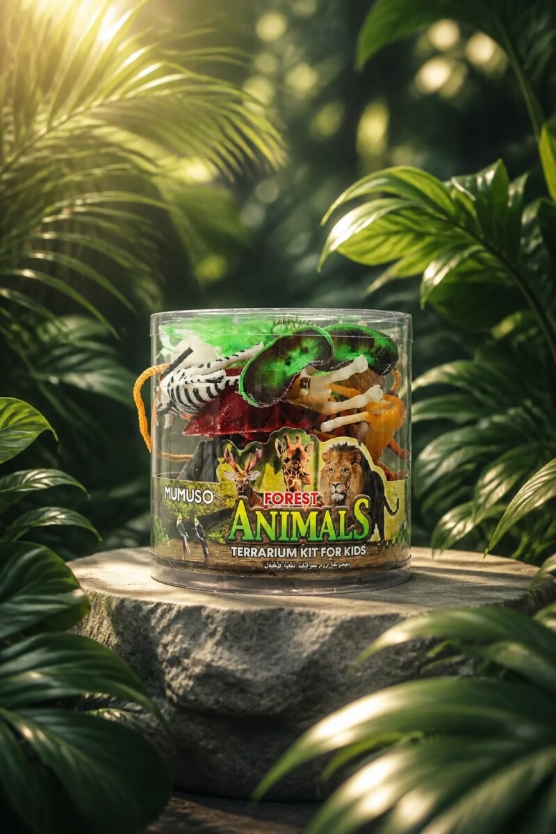 KIT TERRARIO ANIMALES DEL BOSQUE PARA NIÑOS 