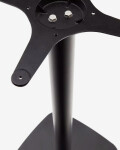 Mesa redonda alta de exterior Dina negro con pie de metal acabado pintado negro Mesa redonda alta de exterior Dina negro con pie de metal acabado pintado negro