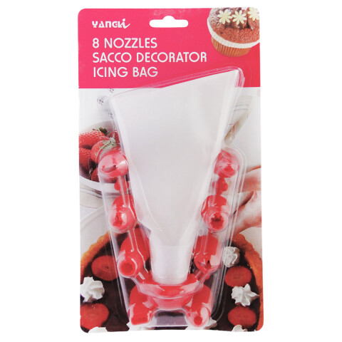 Manga para torta con 8 punteros 16x15cm Manga Para Torta Con 8 Punteros 16x15cm