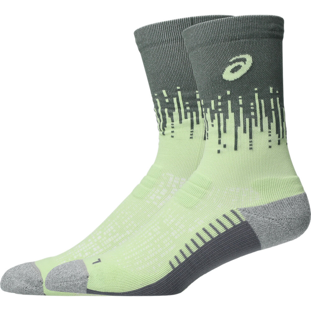 Medias Running Performance Run Sock Crew Unisex Monument Blue/whisper Green
