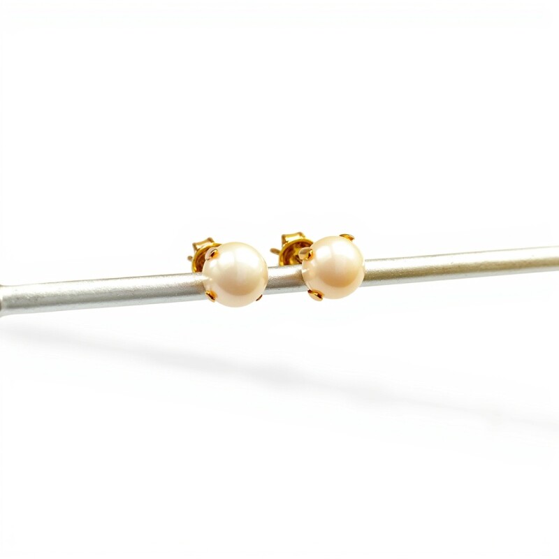 Caravanas Perlas- Oro bajo - Perla española- CA8238 conperla