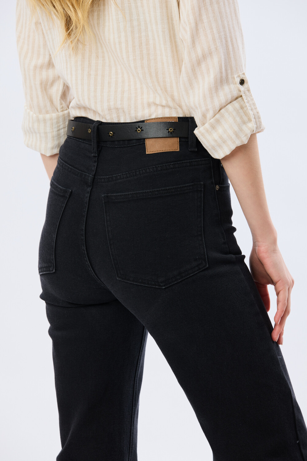 PANTALÓN DE JEAN WIDE LEG Negro