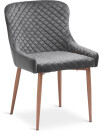 Silla de comedor PEBRINGE terciopelo gris Silla de comedor PEBRINGE terciopelo gris