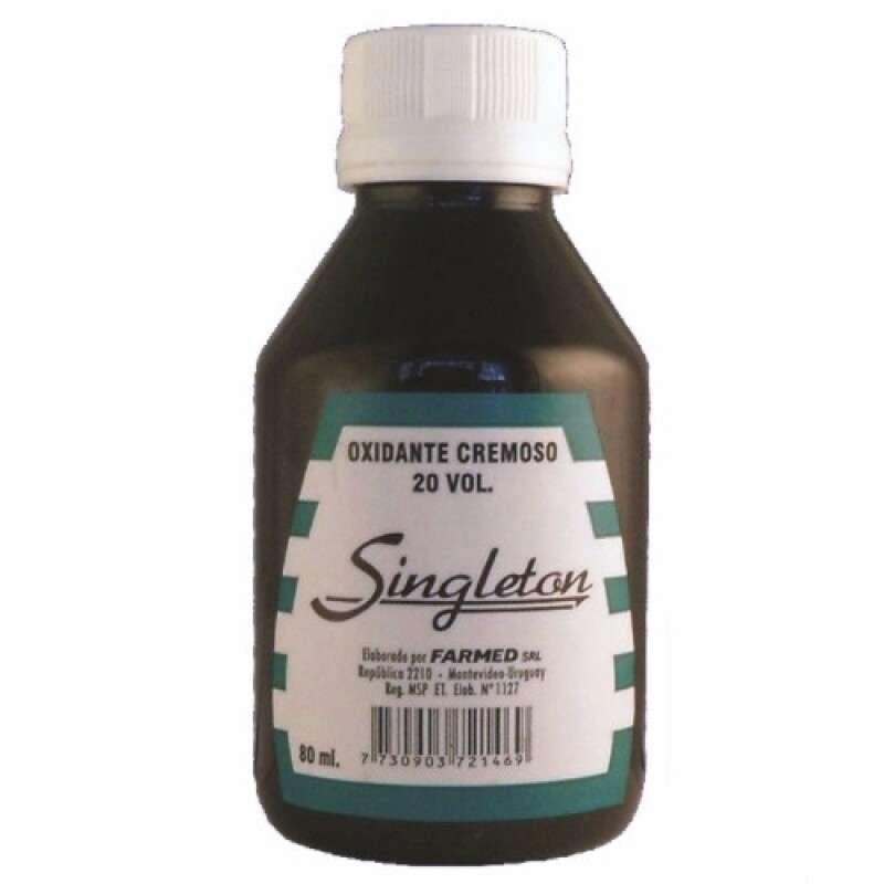 Oxidante Cremoso Singleton 20 Volúmenes 80 ml Oxidante Cremoso Singleton 20 Volúmenes 80 ml