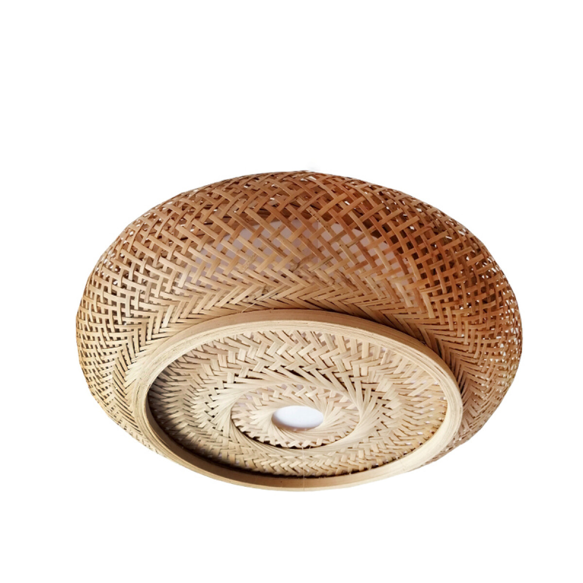 Plafón bambú con difusor opal 3xE27 Ø40cm - IX9240 