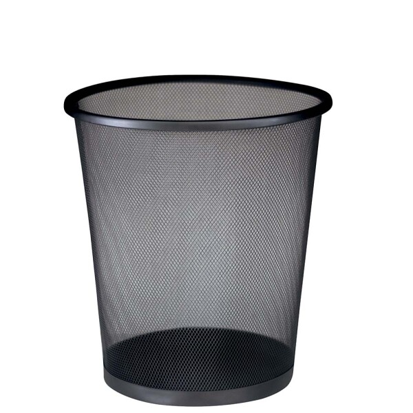 PAPELERA ACERO NEGRA 11 LTS NEGRO