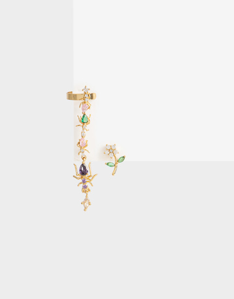 Aros Sets Cubic zirconia Set De Aros Multicharm Cubic Dorado - Dorado