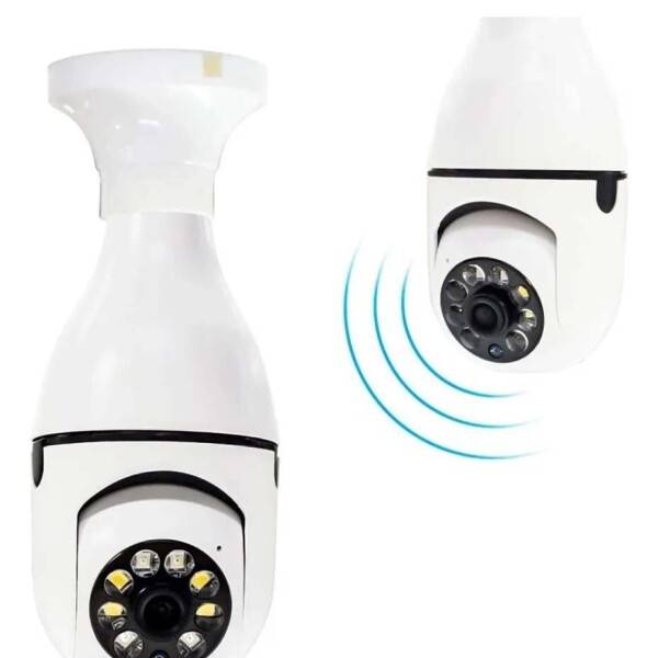 Cámara Seguridad Vigilancia 360 WiFi Graba Audio Espía Color Blanco