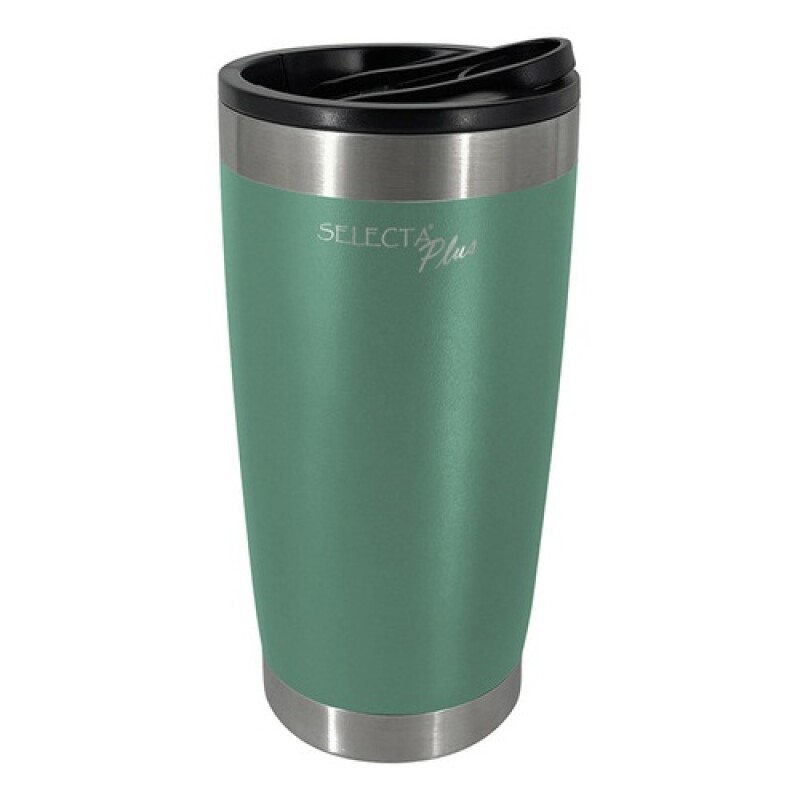 Vaso térmico Selecta de acero inoxidable con destapador 560ml Verde