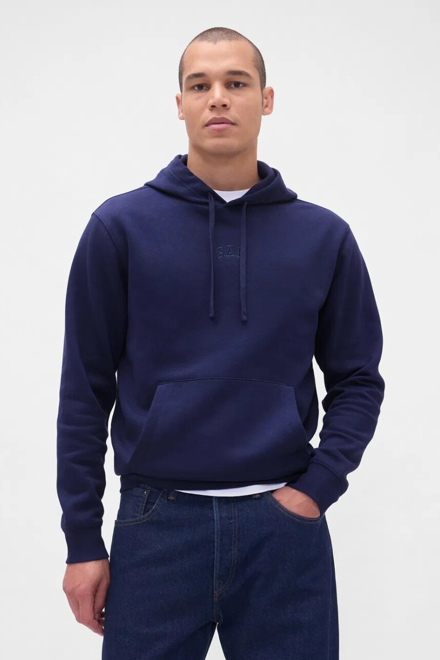 Buzo Canguro Mini Logo Gap Hombre New Navy