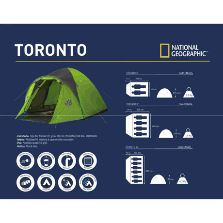 Carpa National Geographic Toronto VI Para 6 Personas Carpa National Geographic Toronto VI Para 6 Personas