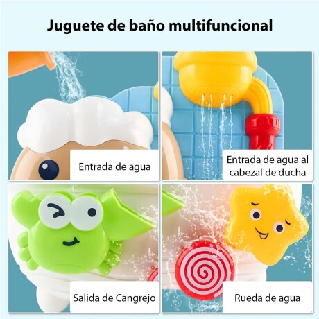 Juego Baño Bebé Interactivo Regadera Cascada Lluvia de Agua Multicolor