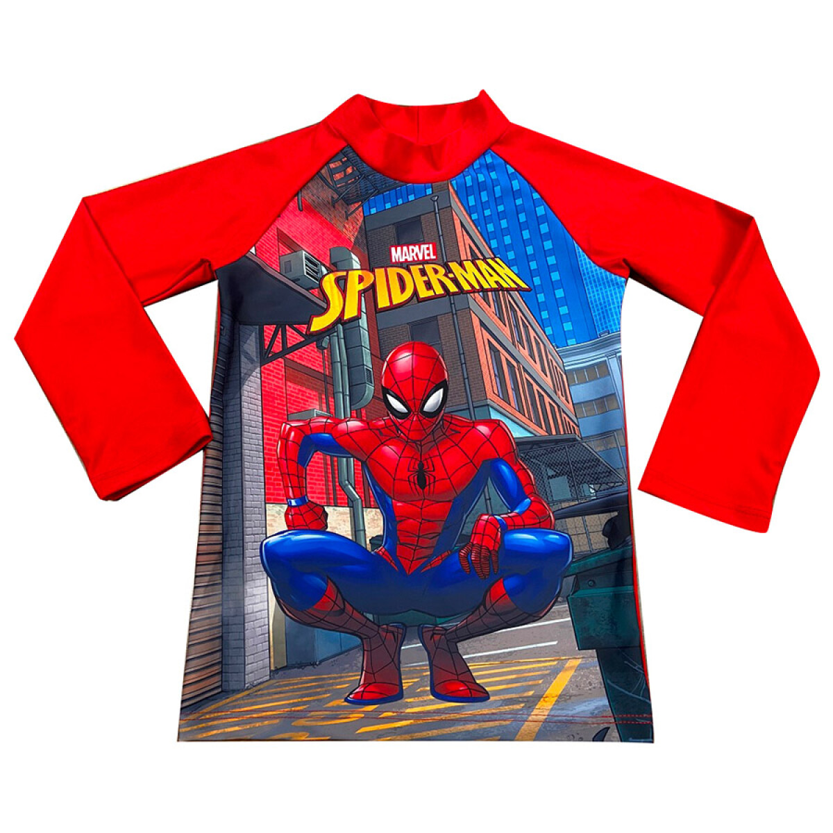 Remera Infantil con Filtro UV 50 Spiderman Manga Larga - AZUL-ROJO 