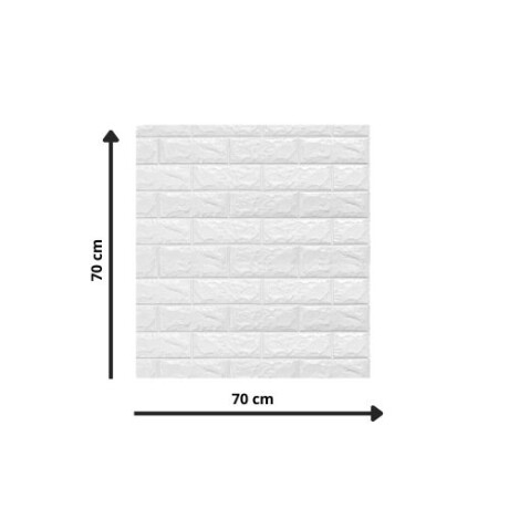 Revestimiento Adhesivo 3D Ladrillo 70x70cm BLANCO