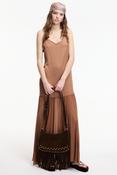 VESTIDO LARGO Marron