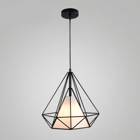 Colgante jaula negra diamante 38cm E27 Colgante jaula negra diamante 38cm E27