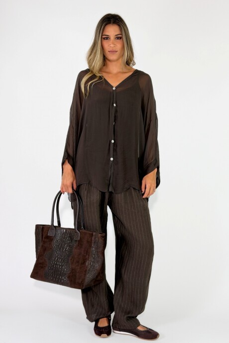 CAMISA MANUS Chocolate