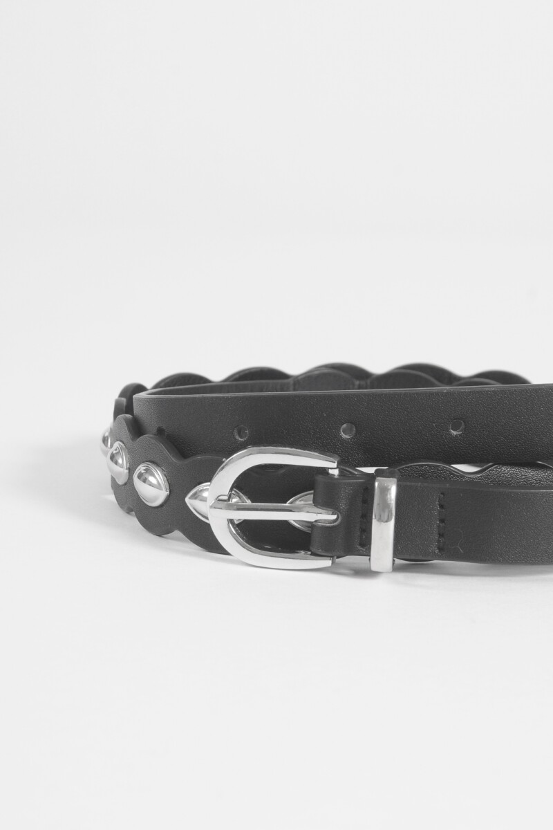 Cinturón wavy tachas negro