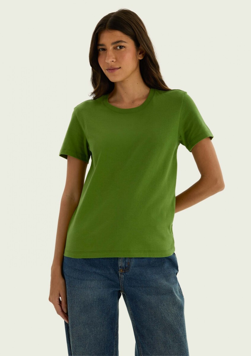 CAMISETA BÁSICA SLIM WORLD - VERDE 