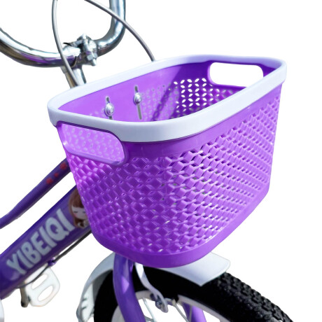 Bicicleta Paseo R16 Infantil Niña C/ Canasto y Accesorios Violeta