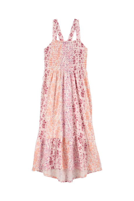 Vestido de algodón, con fruncido y espalda cruzada Vestido de algodón, con fruncido y espalda cruzada
