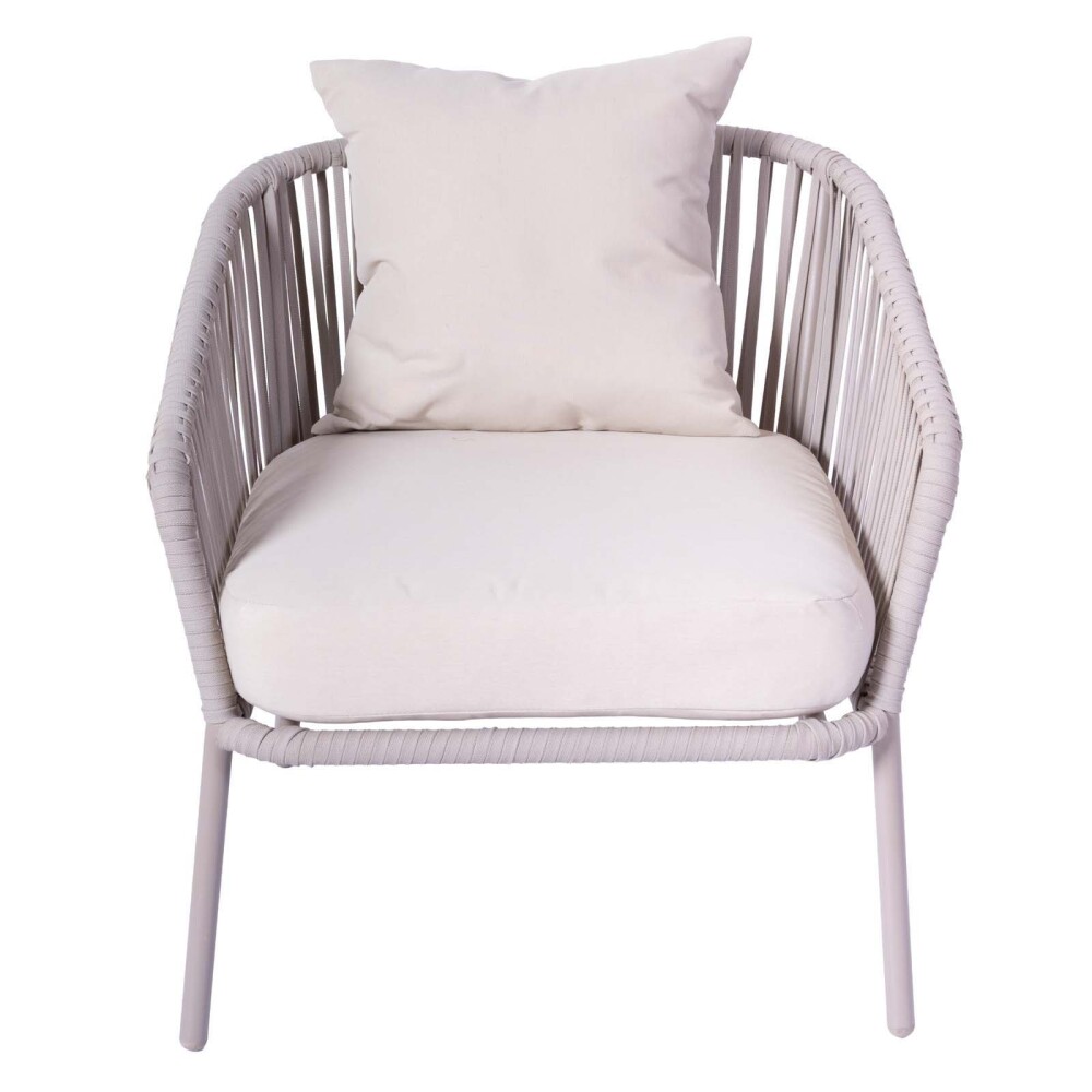 BAYAHIBE (1+2+1) ALUMINIO NATURAL-BEIGE SET DE LIVING