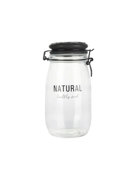 RECIPIENTE VIDRIO 1.5L T/CERAMICA BLANEGRONCA NATURAL RECIPIENTE VIDRIO 1.5L T/CERAMICA BLANEGRONCA NATURAL