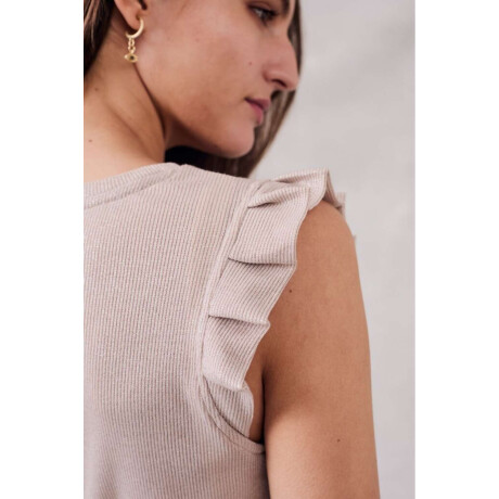 Musuclosa Manga Tablitas Lurex Crudo