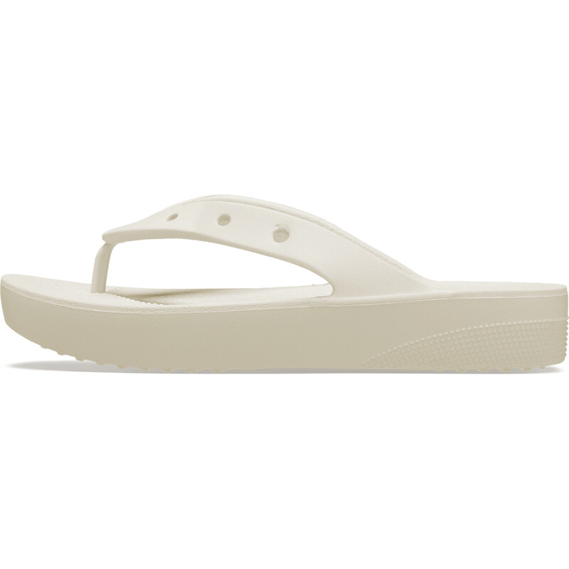 Ojotas Crocs Classic Flip Platform Beige